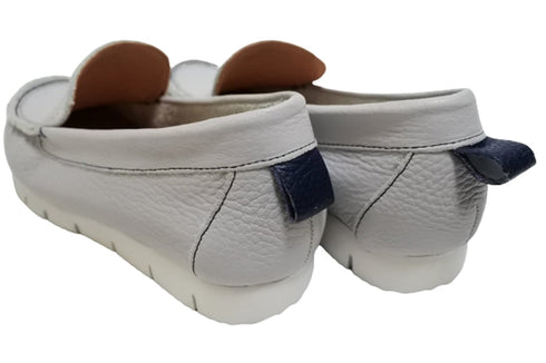 【arui_toe 3950 アイスグレー】本革コンフォートスリッポン